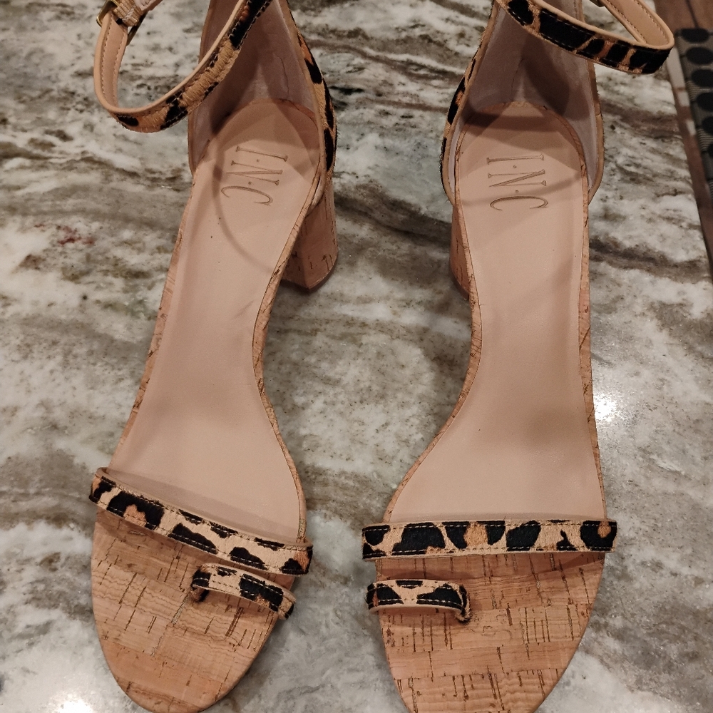 INC International Concepts Leopard Print Heels